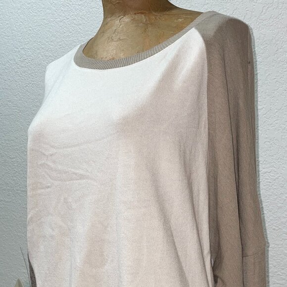 NWT $245 AMS PURE Color Block Pullover Sweater Small S 6 8 - Picture 3 of 5